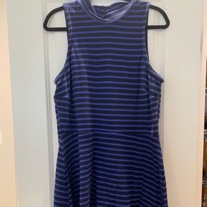 Old Navy blue and black striped dress